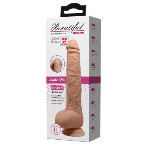 Beautiful Dick 11 " Vibrating Dildo - Élethű vibrátor 28 cm