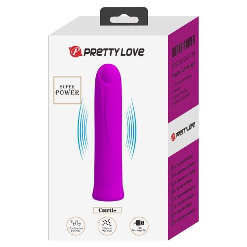 Pretty Love Curtis Purple - Szilikon vibrátor 10,3 cm