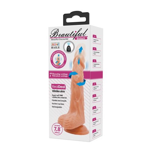 Beautiful Bodach 7,8 " Remote control vibrating - Élethű vibrátor 21 cm