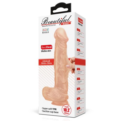 Beautiful Bergrisi 10,2" Dildo Flesh - Élethű dildó 26 cm