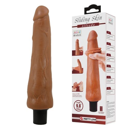 Sliding Skin Alfredo - Élethű vibrátor 25 cm