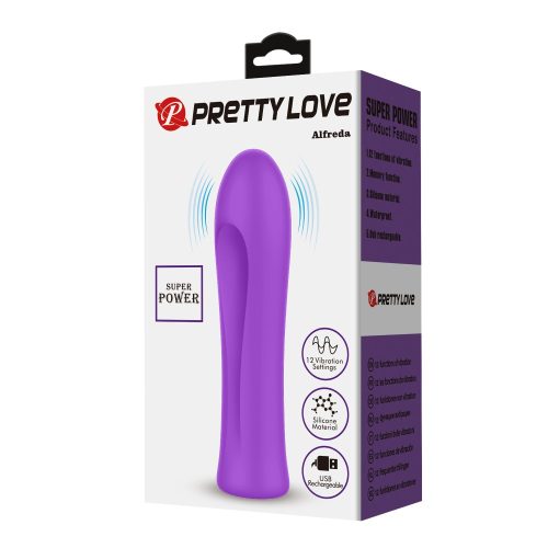 Pretty Love Alfreda Purple II - SZilikon rúdvibrátor 10,2 cm