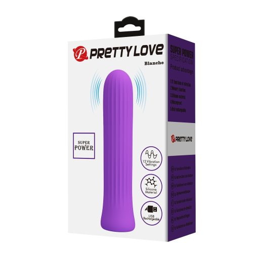 Pretty Love Blanche Purple II - Szilikon rúdvibrátor 10 cm