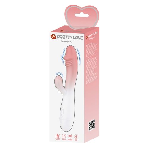 Pretty Love Snappy Pink/White - Vibrátor 19 cm