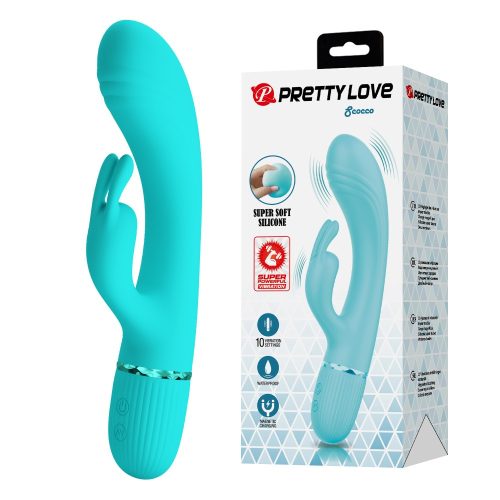 Pretty Love Scocco Green - G-pont vibrátor, klitoriszkaros vibrátor 20 cm