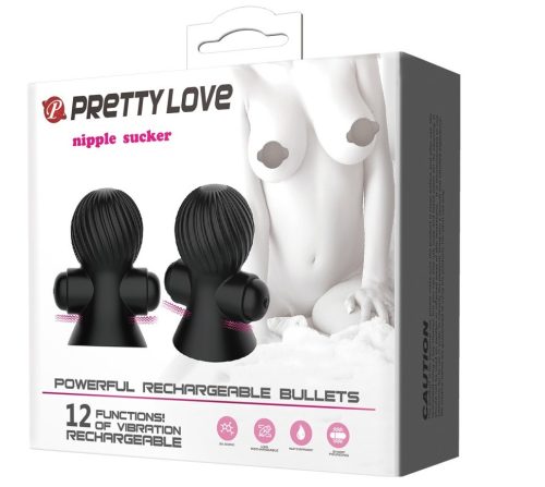 Pretty Love Nipple Sucker Black - Mellbimbó szívó