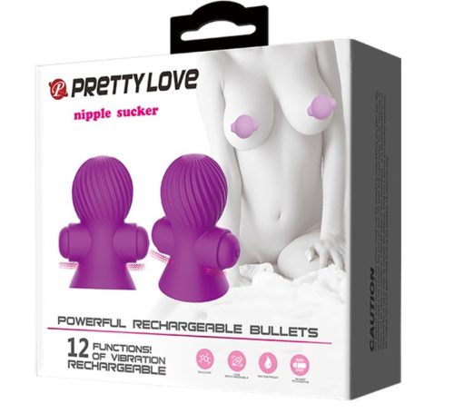 Pretty Love Nipple Sucker Purple - Mellbimbó szívó