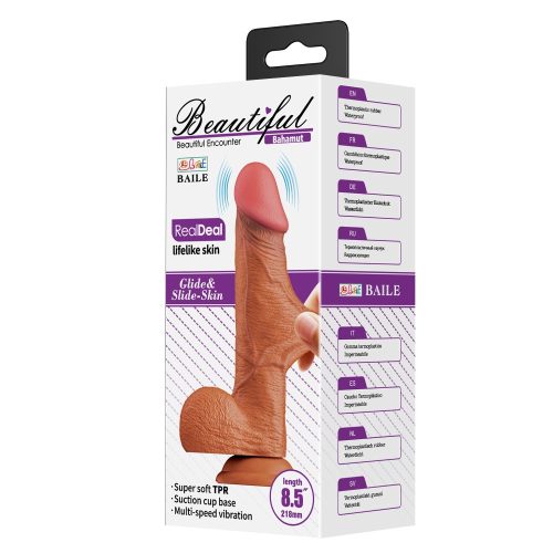 Beautiful Bahamut 8,5 " Vibrating - Élethű vibrátor 21,8 cm