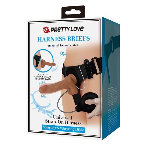 Pretty Love Oher Harness Briefs - Felcsatolható dildó, vibrációval