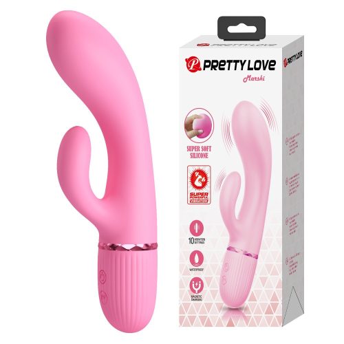 Pretty Love Marski Pink - Klitoriszkaros vibrátor 18 cm