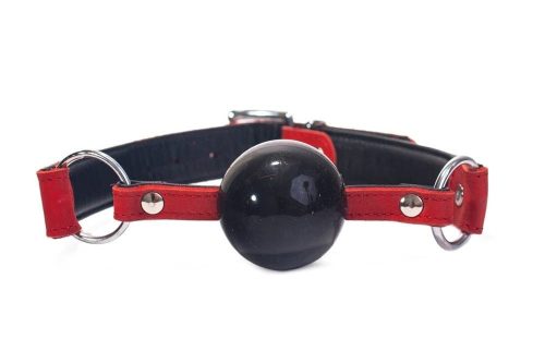Silicone Ball Gag Black/Red - Szájpecek