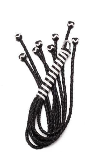 8 Tail Polish Leather Flogger - Korbács 56 cm