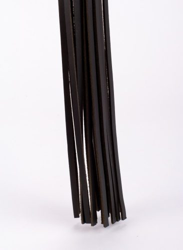 Calf Leather Handle Saddle Leather Tails Black - Korbács 60 cm