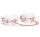 White & Pink Fairy Goat Leather Hand Cuffs - Bilincs