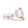 White & Pink Fairy Goat Leather Ankle Cuffs - Bilincs