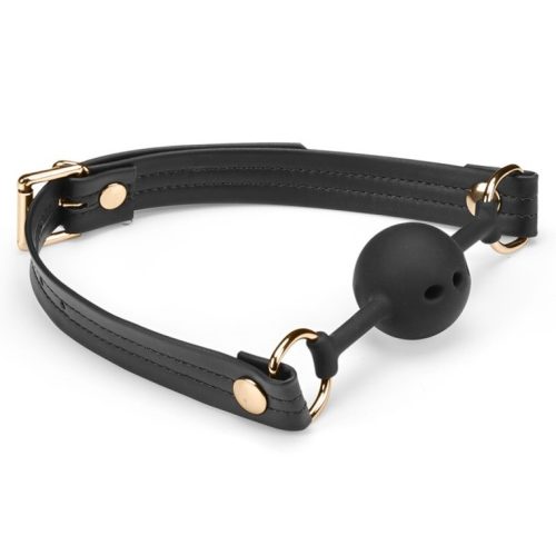 Black Organosilicon Ball Gag - Szájpecek