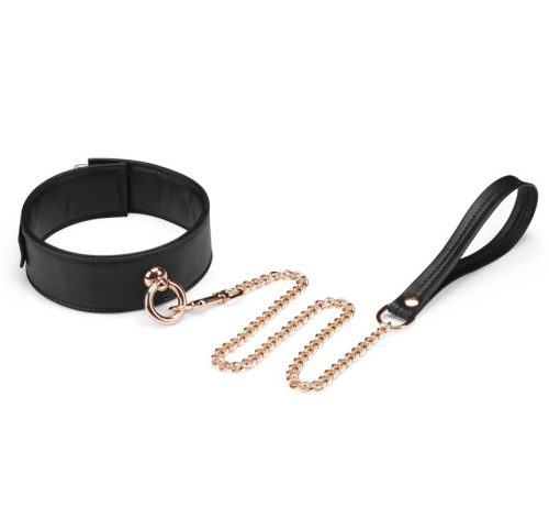 Black Organosilicon Collar with Leash - Nyakörv pórázzal
