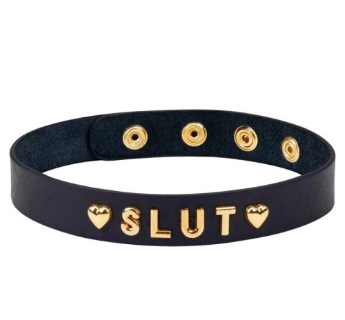 Gold Word Choker-SLUT - Nyakörv