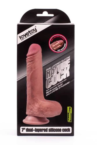 7" Dual-layered Silicone Nature Cock Flesh - Élethű dildó 17,8 cm
