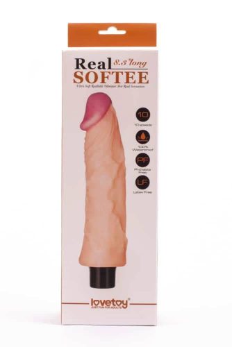 8.3" Real Softee Vibrating Dildo  3 - Élethű vibrátor 21,8 cm
