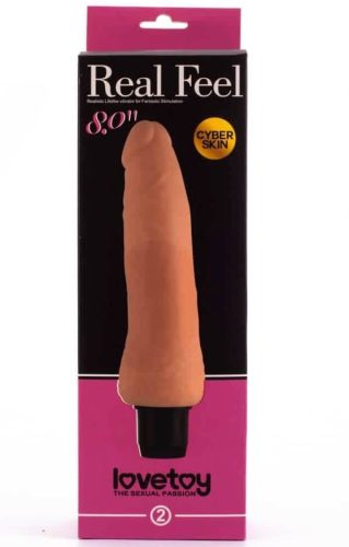 Real Feel Cyberskin Vibrator #3 - Élethű vibrátor 20 cm