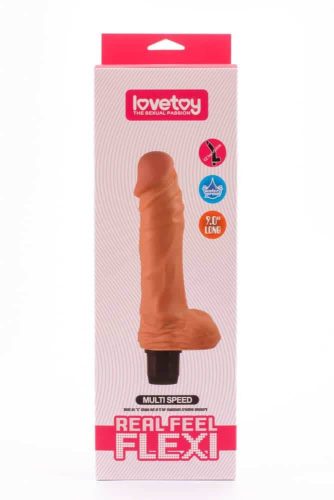 9" Real Feel Flexi Multi Speed Vibrator 1 - Élethű vibrátor 26 cm