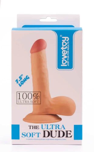 7.5" The Ultra Soft Dude - Élethű dildó 19,5 cm