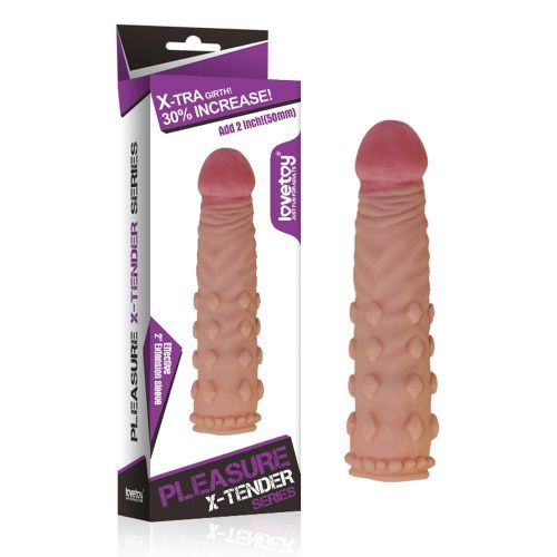 Pleasure X-Tender Penis Sleeve Flesh 2 - Pénisz hosszabbító