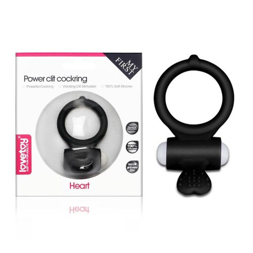 Power Clit Cockring Black 1 - Péniszgyűrű