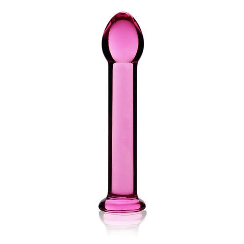 Glass Romance Pink 1 - Üveg dildó 16 cm