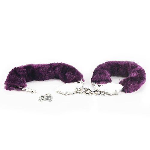 Fetish Pleasure Fluffy Hand Cuffs Purple - Bilincs