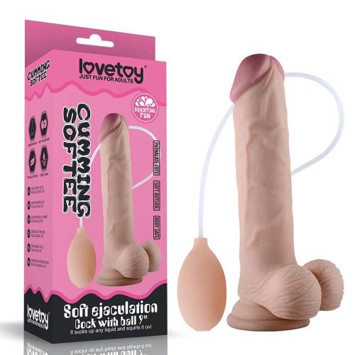 Soft Ejaculation Cock With Ball 9” - Élethű dildó 20,3 cm