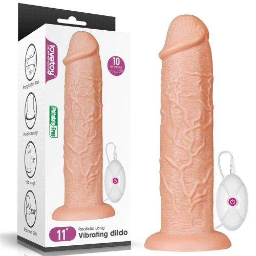 11'' Realistic Long Vibrating Dildo - Élethű vibrátor 28 cm