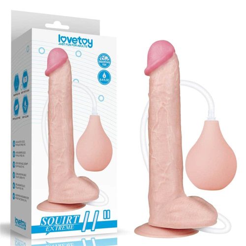 11'' Squirt Extreme Dildo Flesh - Spriccelő, tölthető dildó, élethű dildó 28 cm