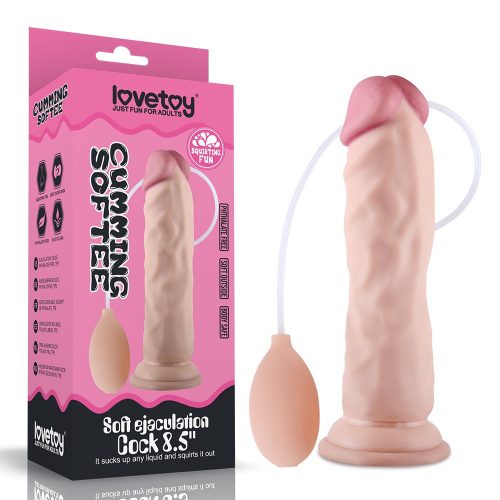 8.5" Soft Ejaculation Cock - Spriccelő dildó 21,6 cm