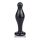 4.5" Glass Romance Anal Plug Black - Anál plug 11,3 cm