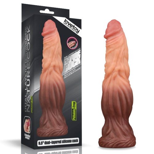 9.5'' Dual layered Liquid Silicone Nature Cock - Élethű dildó 24,5 cm