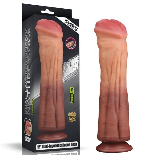 12'' Dual layered Platinum Silicone Cock - Élethű óriás dildó 30 cm