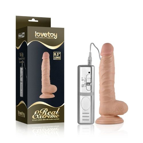 8.5" Real Extreme Vibrating Dildo - Élethű vibrátor 22 cm