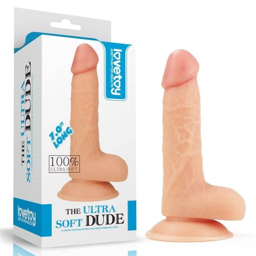 7" The Ultra Soft Dude - Élethű dildó 18 cm