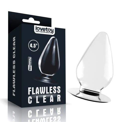 4.5''  Flawless Clear Anal Plug - Üveg, anál plug