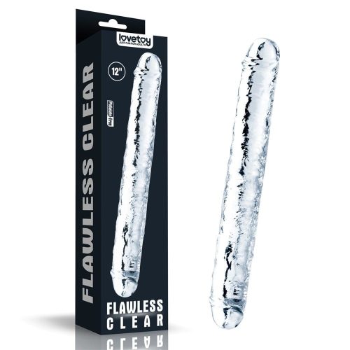 12''  Flawless Clear Double Dildo - Dupla dildó 30 cm