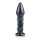 5.5" Glass Romance Black - Üveg dildó 13,9 cm