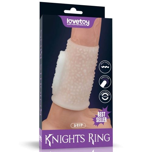 Vibrating Spiral Knights Ring (White) II - Pénisz feltét