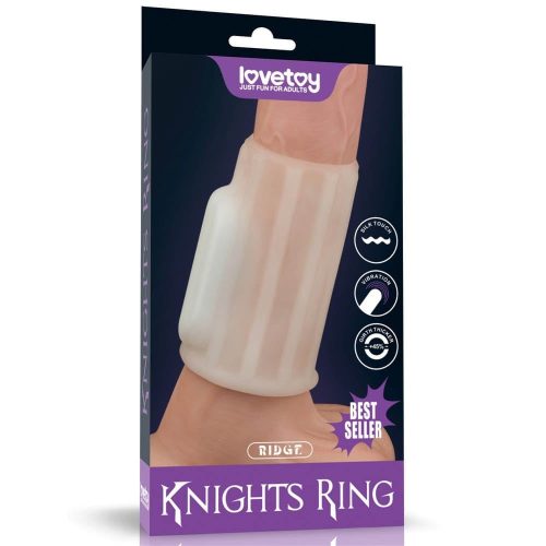 Vibrating Spiral Knights Ring (White) III - Vibrációs pénisz feltét