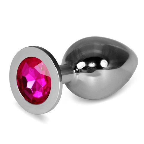 Rosebud Classic Metal Plug L Fuchsia - Fém Anál plug 10 cm