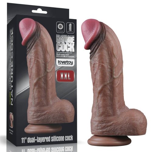 11'' Dual Layered Silicone Cock XXL - Élethű dildó 28 cm