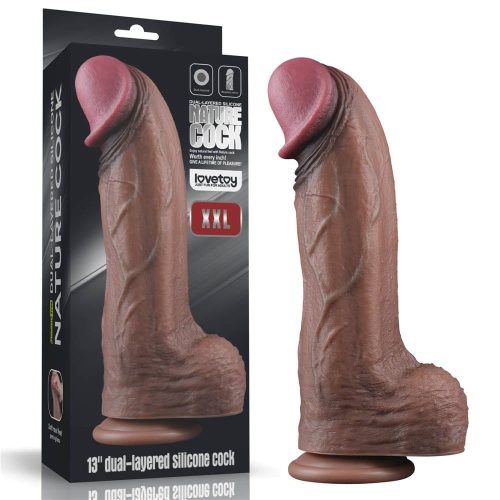 13'' Dual Layered Silicone Cock XXL - Élethű dildó 33 cm