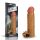 Add 1.5" Vibrating Silicone Extender Brown - Pénisz hosszabbító
