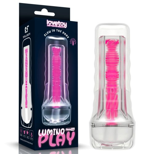 8.5'' Lumino Play Masturbator - Pink Glow - Élethű vagina